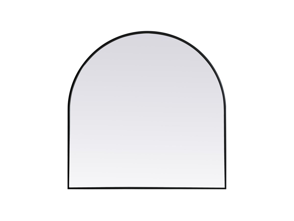 36 x 36 in. Metal Frame Arch Mirror, Black