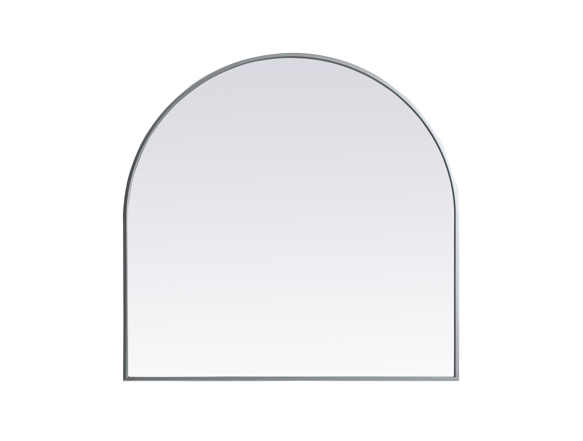 36 x 36 in. Metal Frame Arch Mirror, Silver