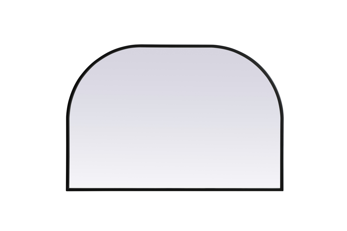 36 x 24 in. Metal Frame Arch Mirror, Black