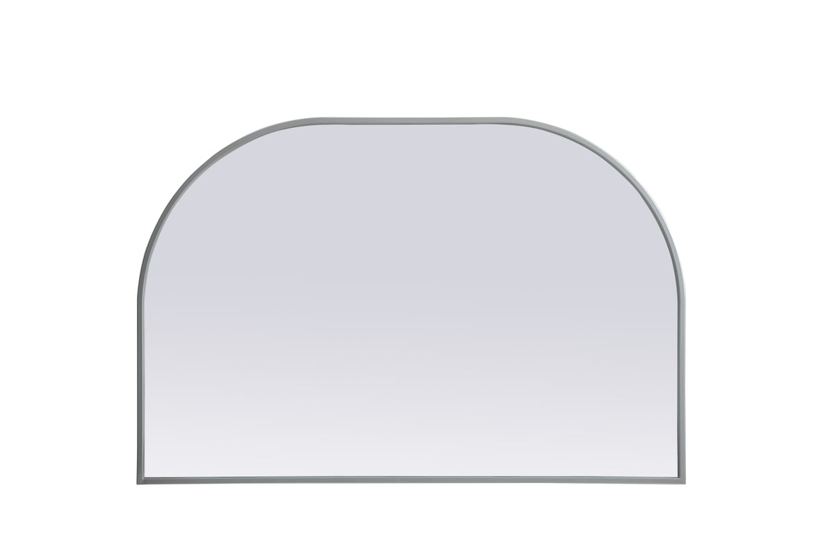 36 x 24 in. Metal Frame Arch Mirror, Silver