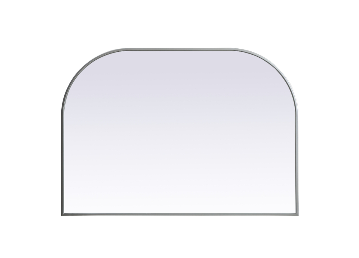 42 x 30 in. Metal Frame Arch Mirror, Silver