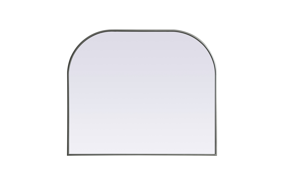 40 x 34 in. Metal Frame Arch Mirror, Silver