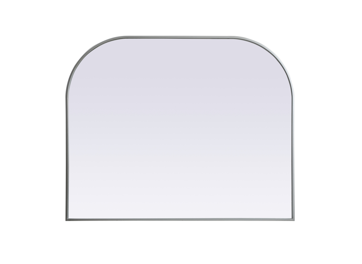 42 x 34 in. Metal Frame Arch Mirror, Silver