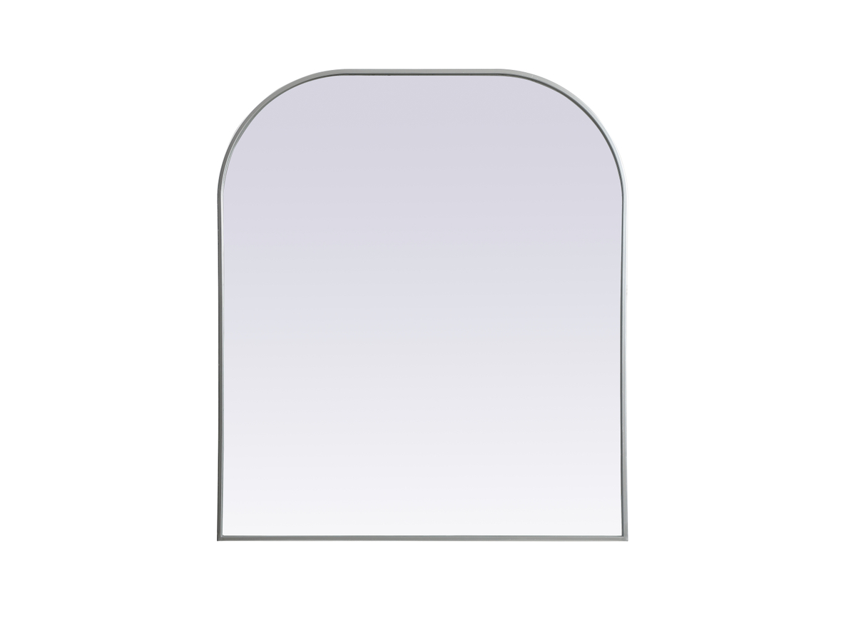 36 x 42 in. Metal Frame Arch Mirror, Silver