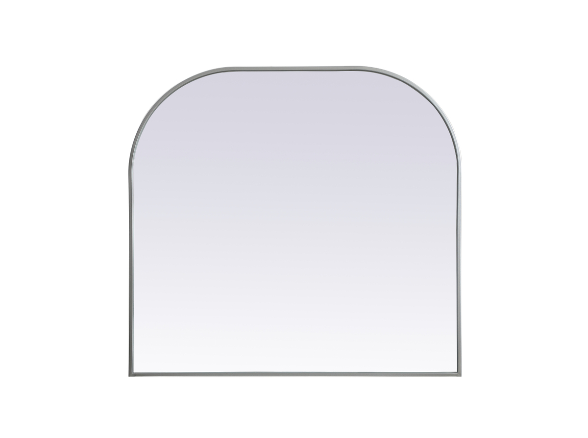 36 x 34 in. Metal Frame Arch Mirror, Silver