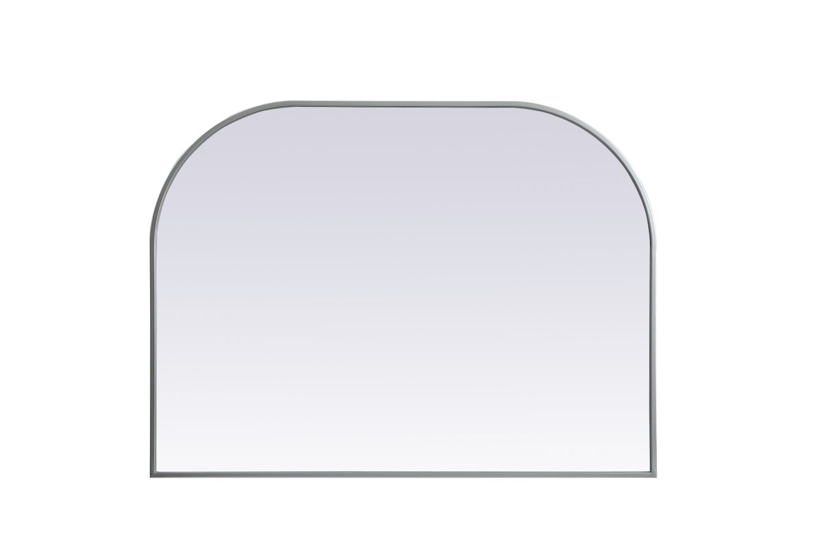 40 x 30 in. Metal Frame Arch Mirror, Silver