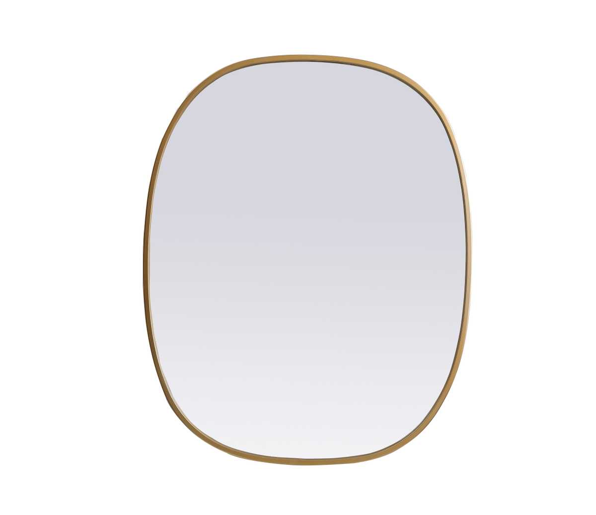 24 x 30 in. Metal Frame Oval Mirror, Brass