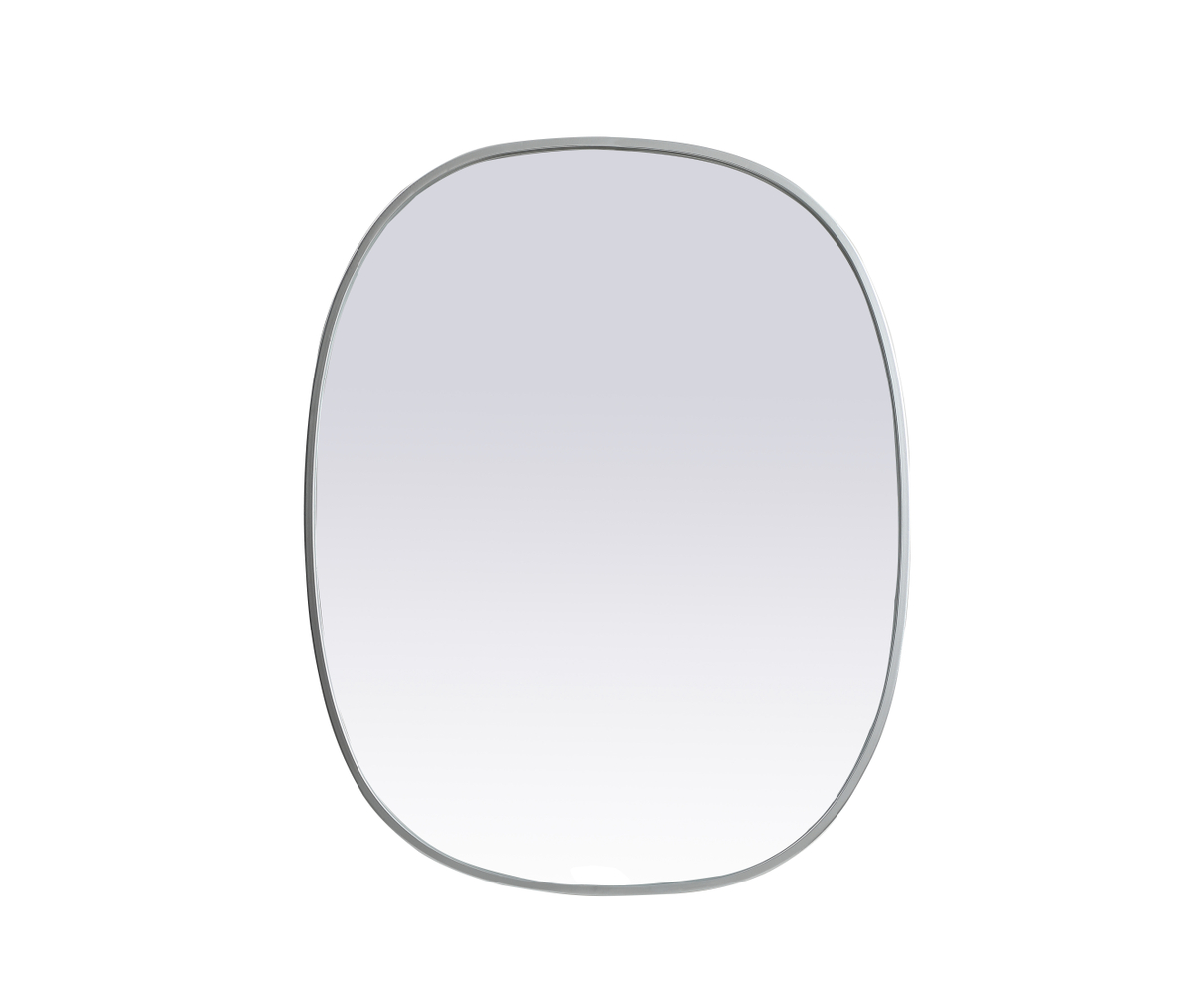 24 x 30 in. Metal Frame Oval Mirror, Silver