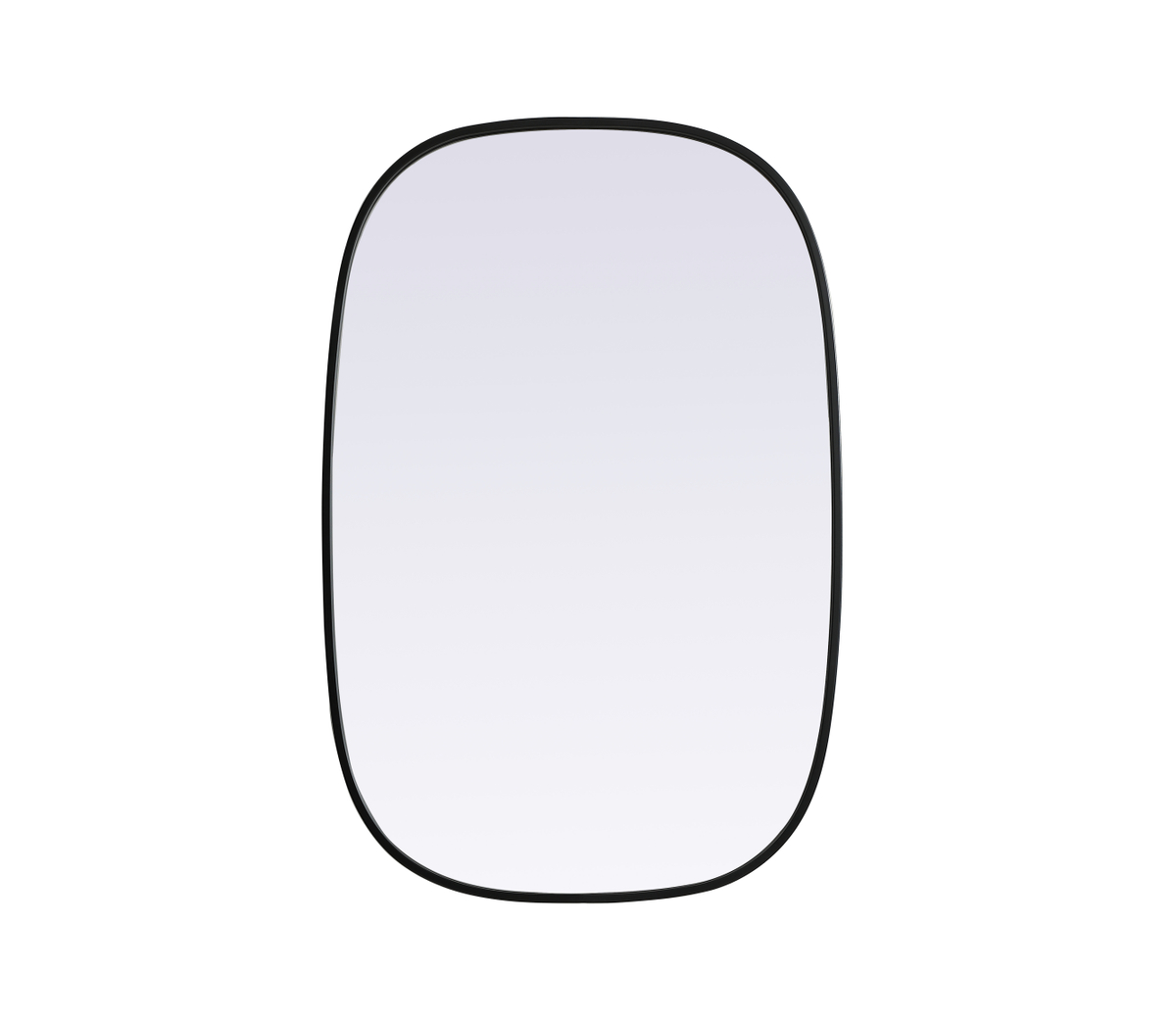 24 x 36 in. Metal Frame Oval Mirror, Black