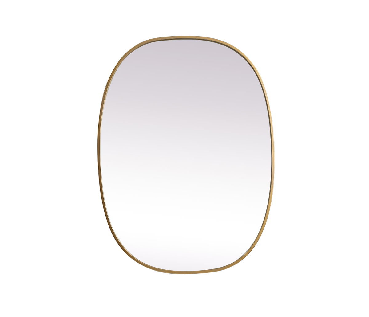 27 x 36 in. Metal Frame Oval Mirror, Brass