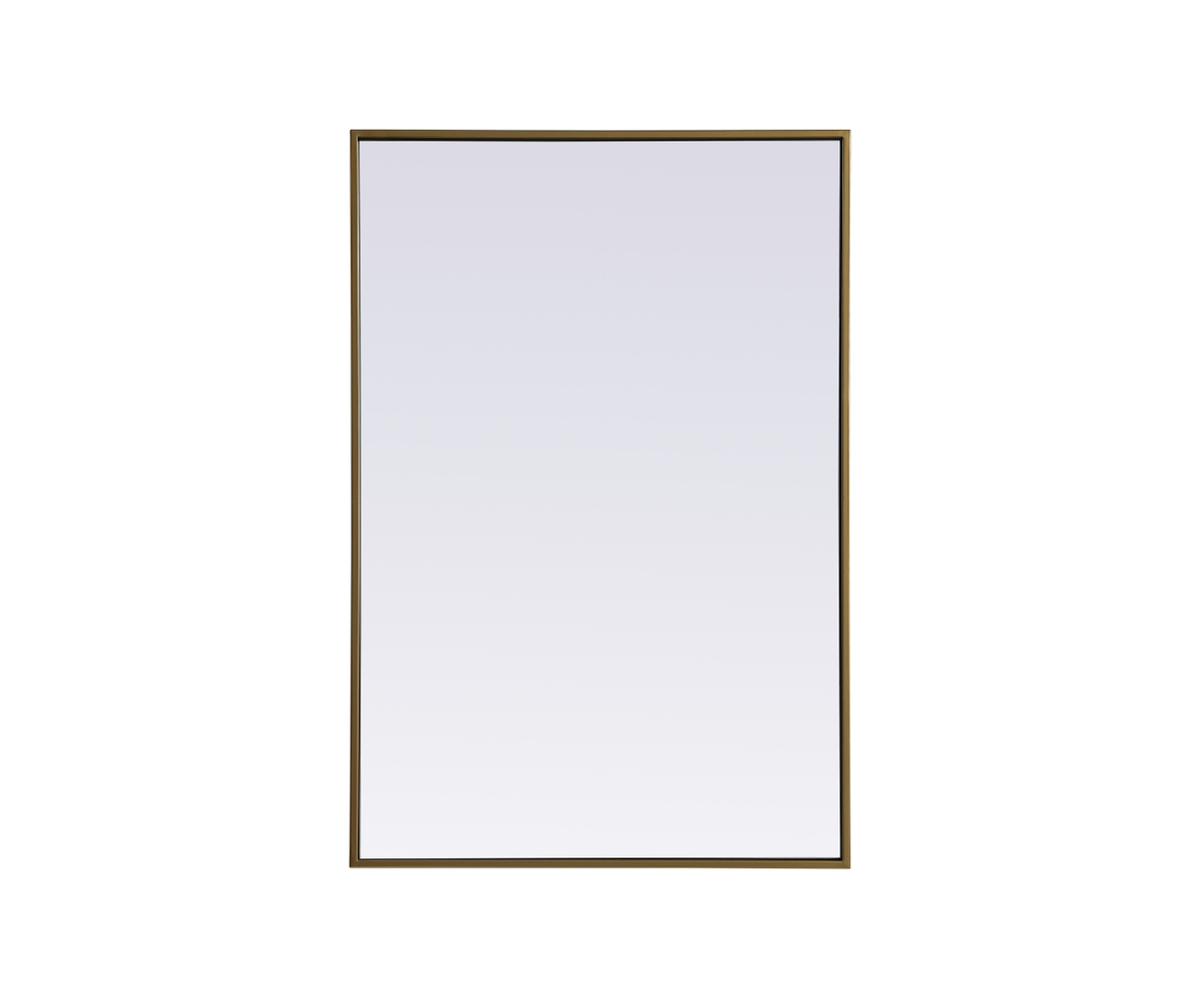 24 x 36 in. Metal Frame Rectangle Mirror, Brass