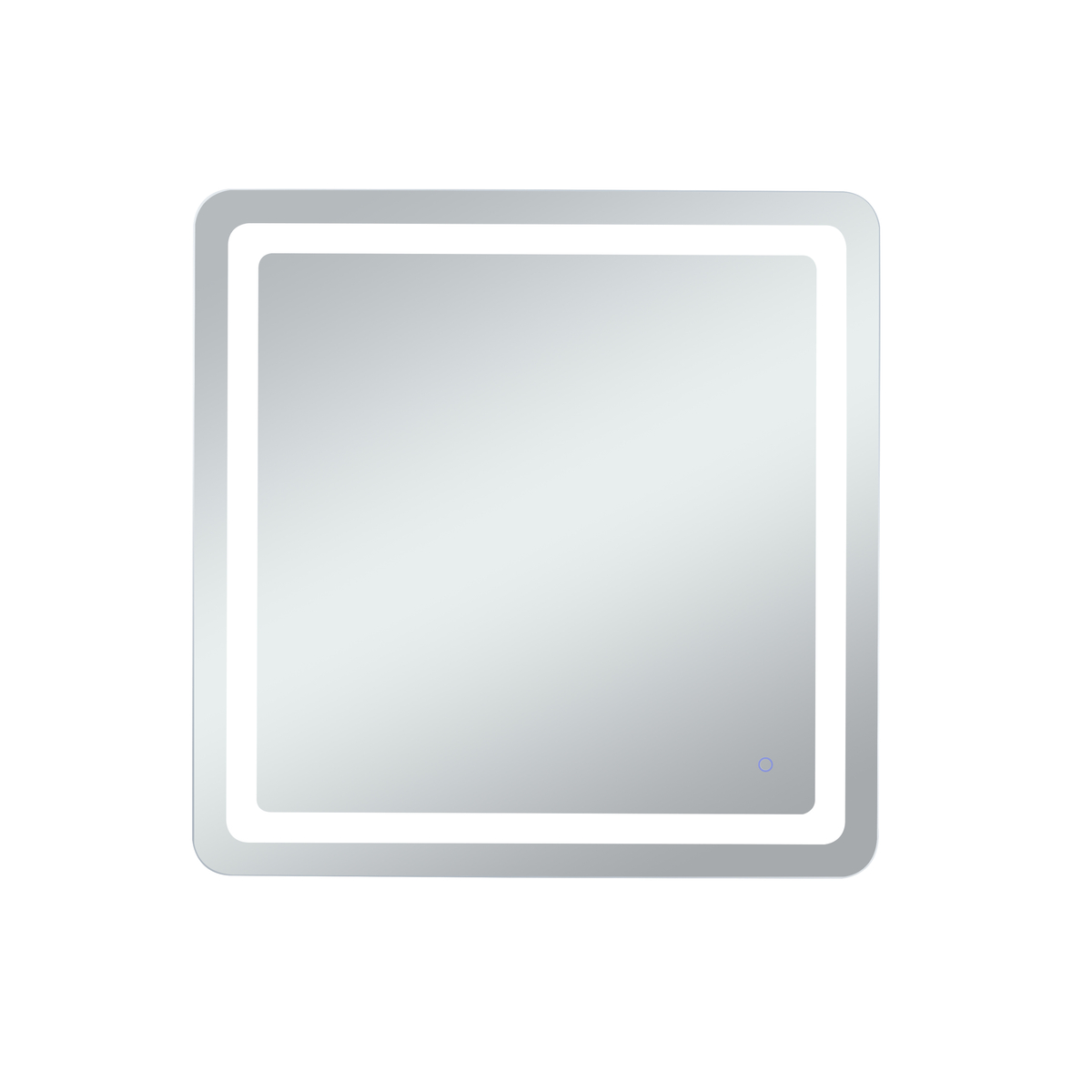 36 x 36 in. Genesis Soft Edge LED Mirror, Glossy white