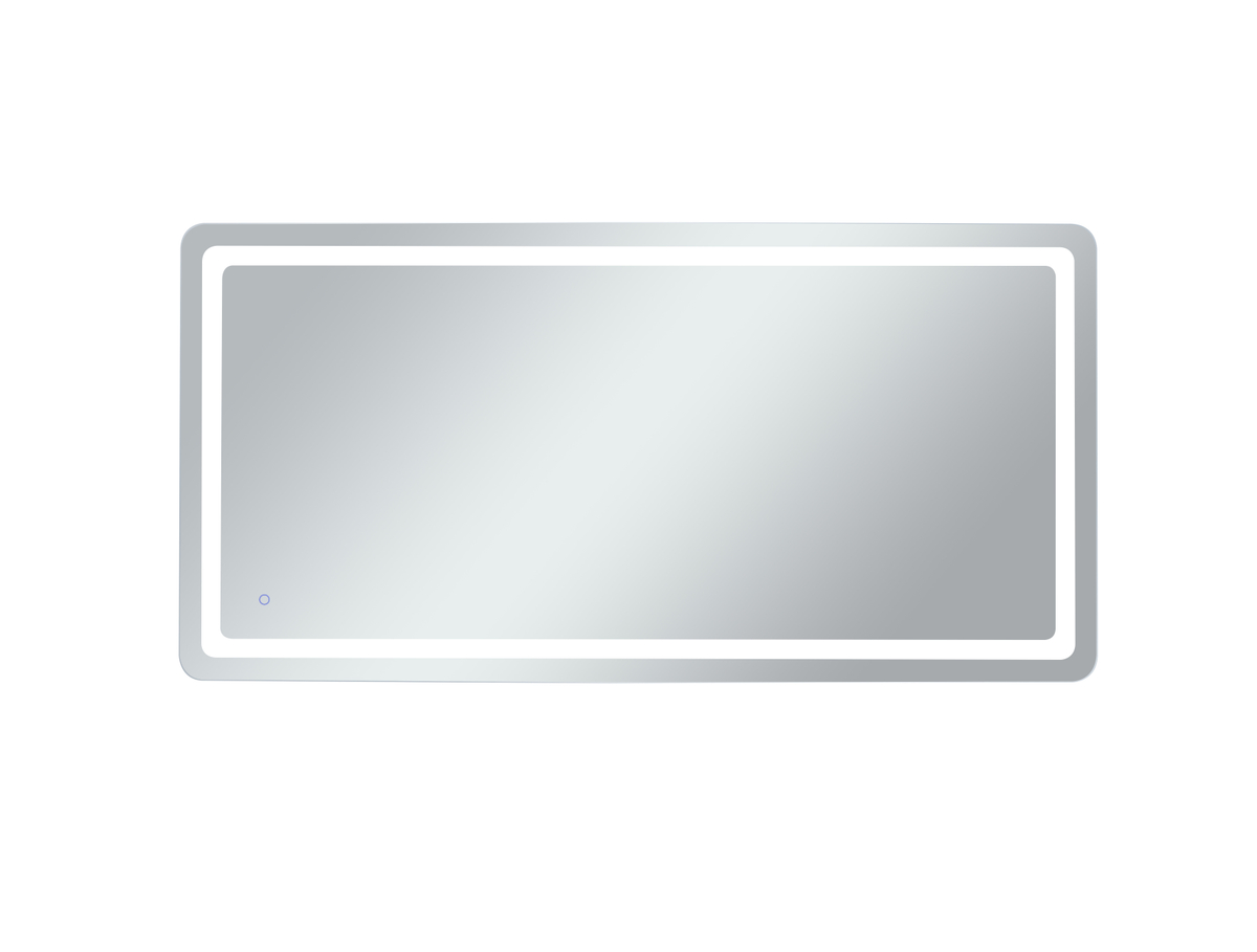 36 x 72 in. Genesis Soft Edge LED Mirror, Glossy white