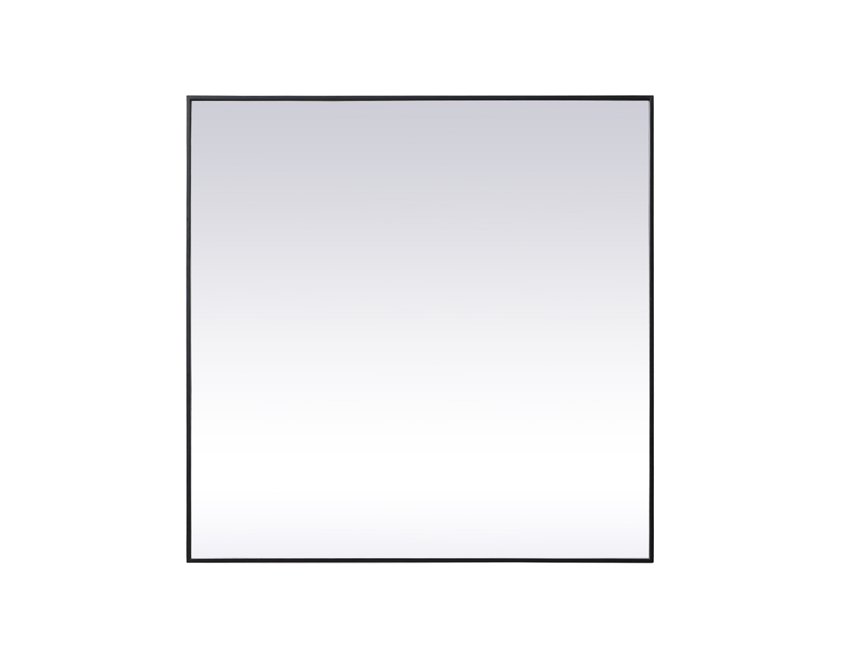 MR44848BK 48 in. Metal Frame Square Mirror, Black