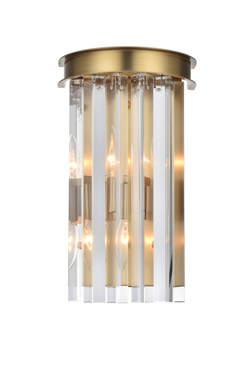 Picture of Elegant Lighting 1208W8SG-RC 8 in. Sydney Crystal Wall Sconce&#44; Satin Gold