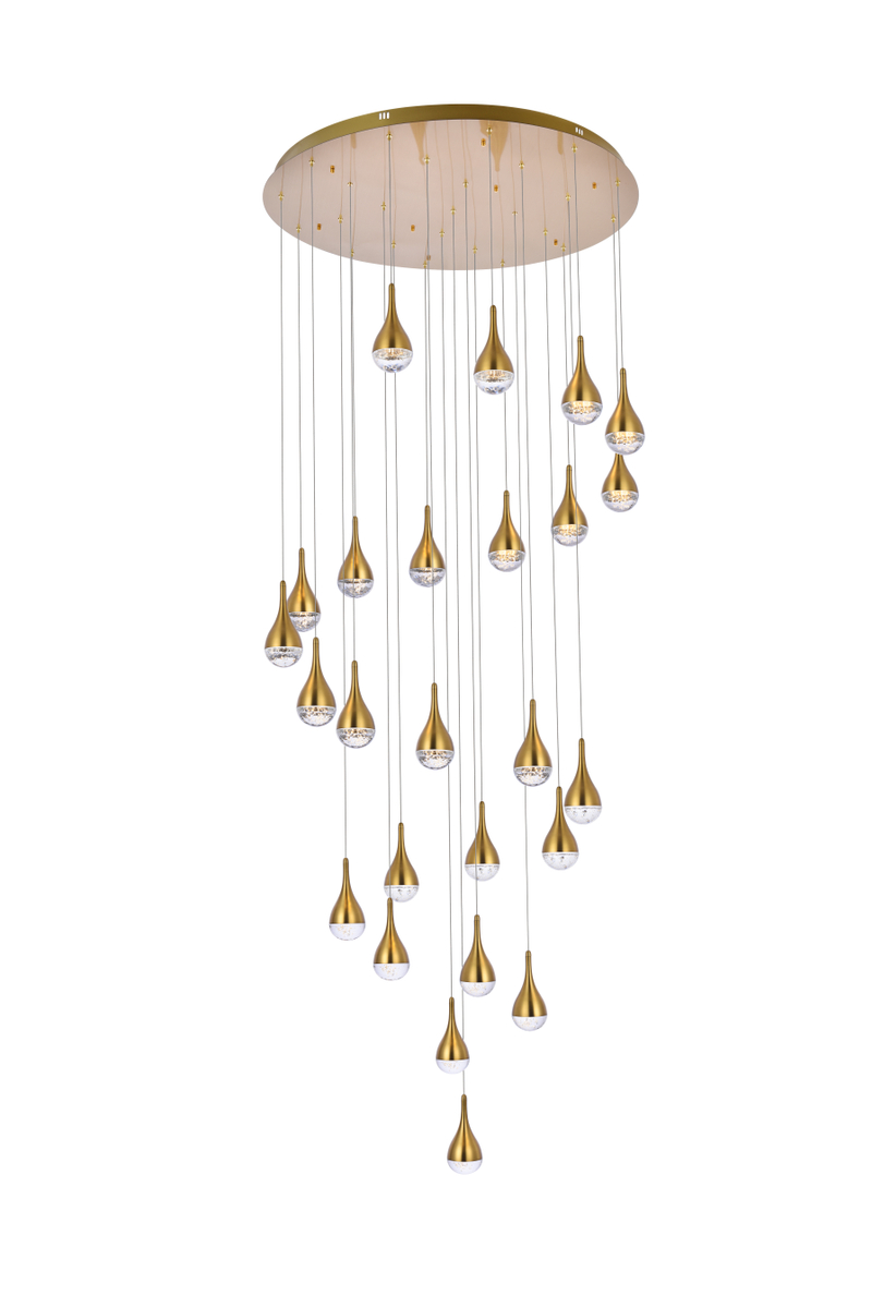 42 in. Amherst LED Chandelier, Satin Gold