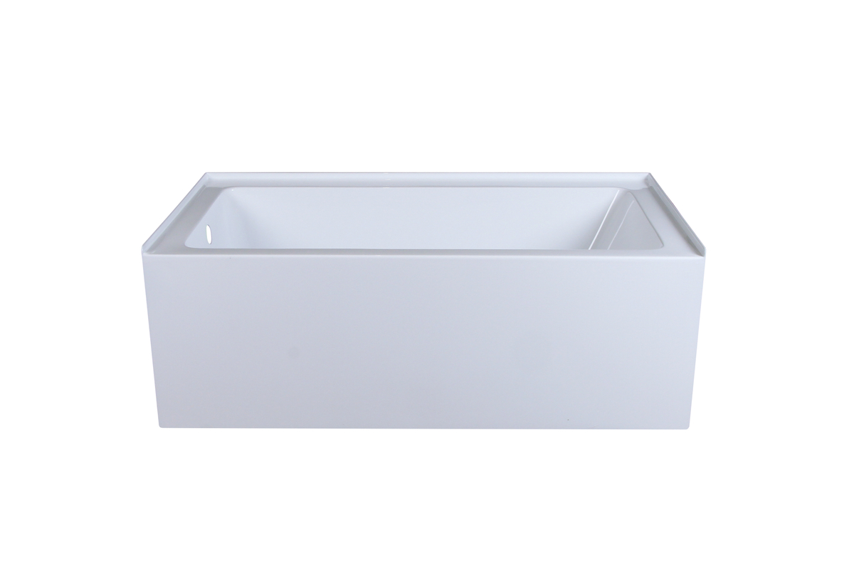32 x 60 in. Alcove Soaking Bathtub Left Drain, Glossy White
