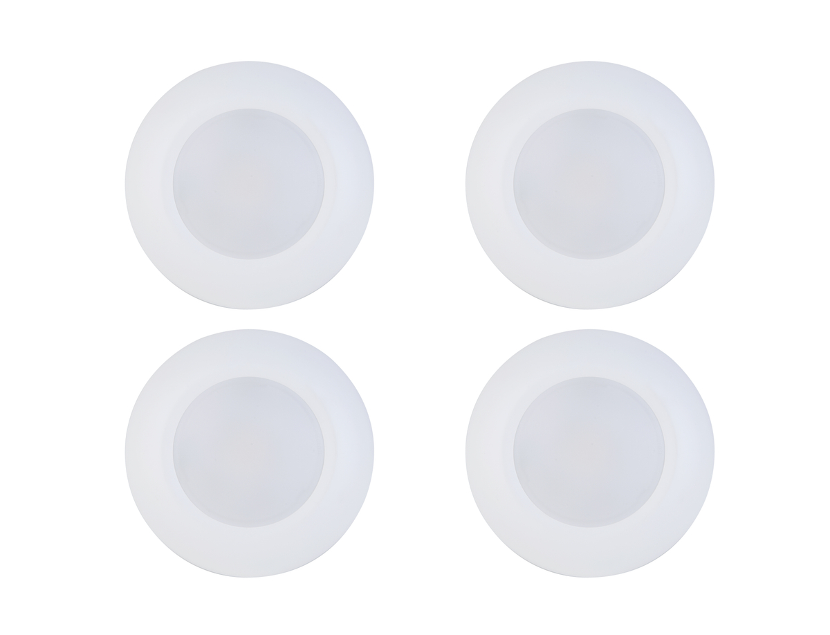 5in. Selectable LED Disk Light - White - Pack of 4 - 600 Lumens