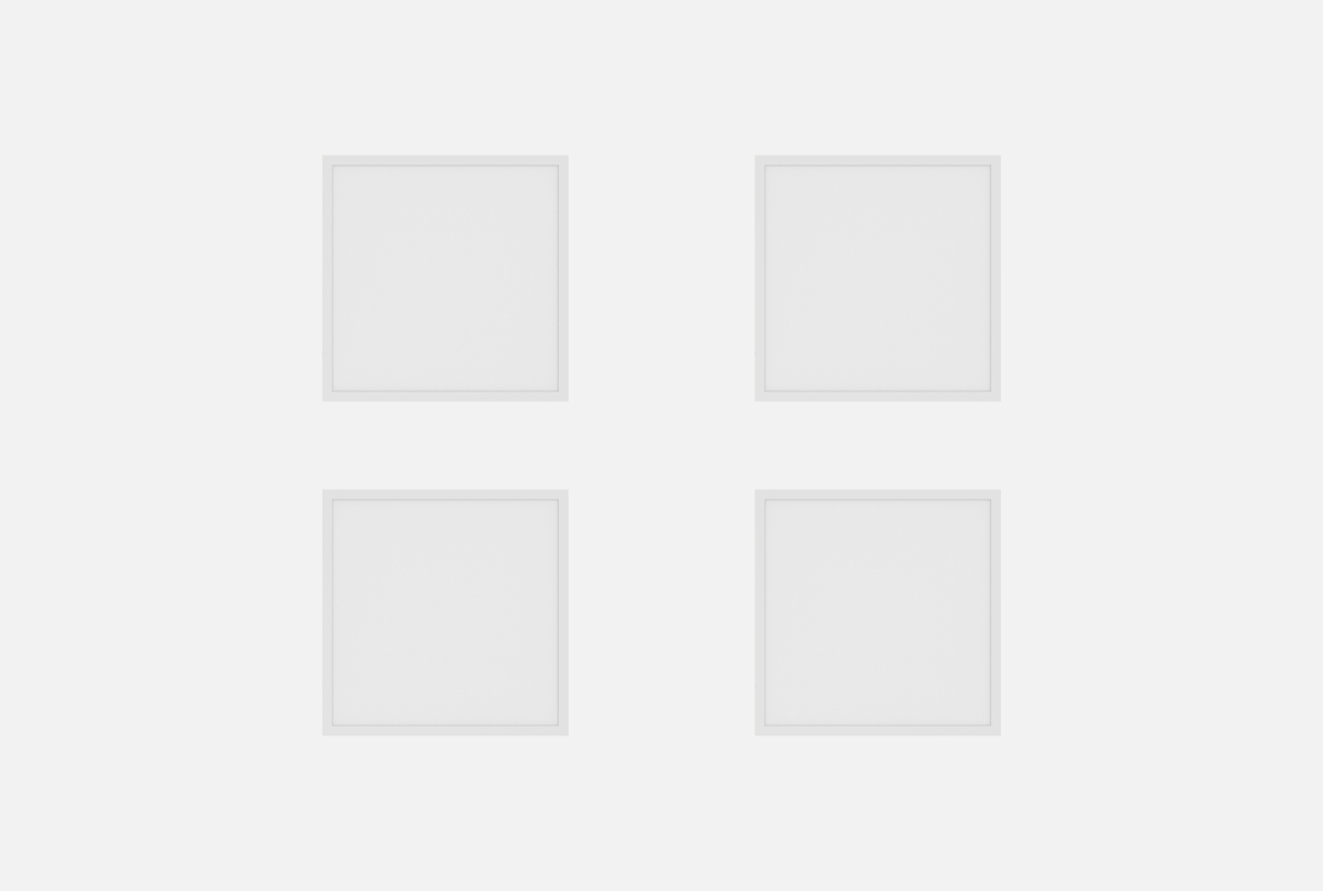 LED Panel Light - White - 24in.x24in. - Pack of 4 - Dimmable & Selectable Wattage