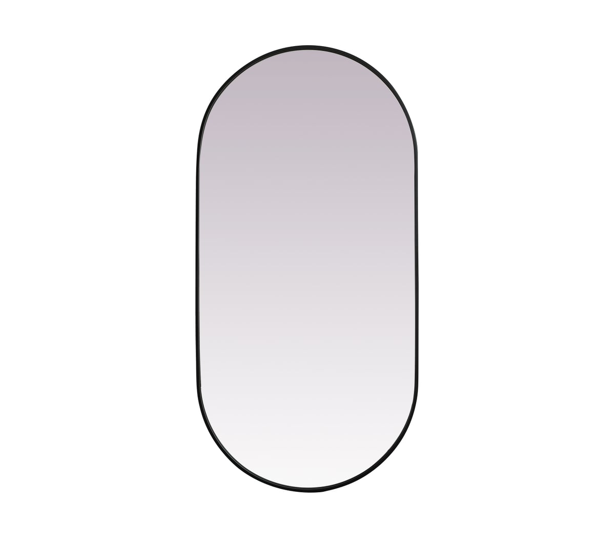 MR2A3060BLK 30 x 60 in. Metal Frame Oval Mirror, Black