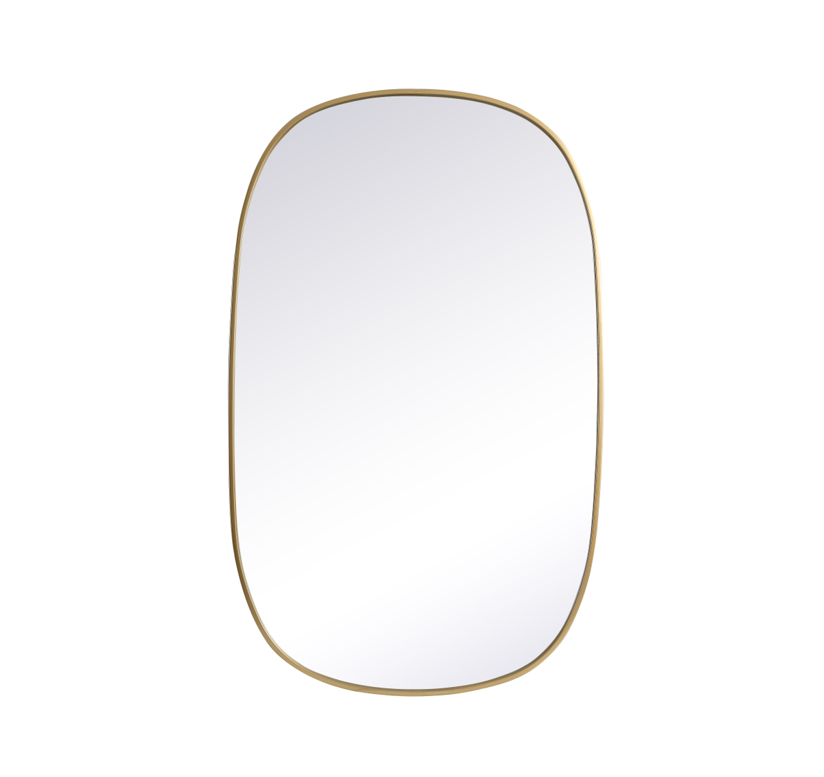 MR2B3048BRS 30 x 48 in. Metal Frame Oval Mirror, Brass