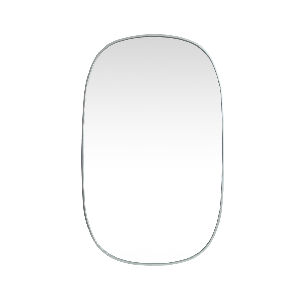MR2B3048SIL 30 x 48 in. Metal Frame Oval Mirror, Silver