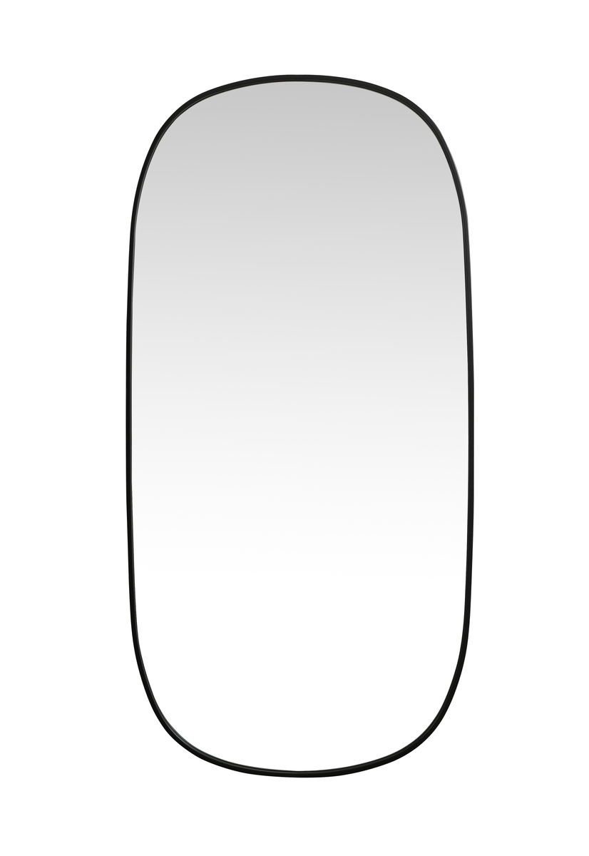 MR2B3060BLK 30 x 60 in. Metal Frame Oval Mirror, Black