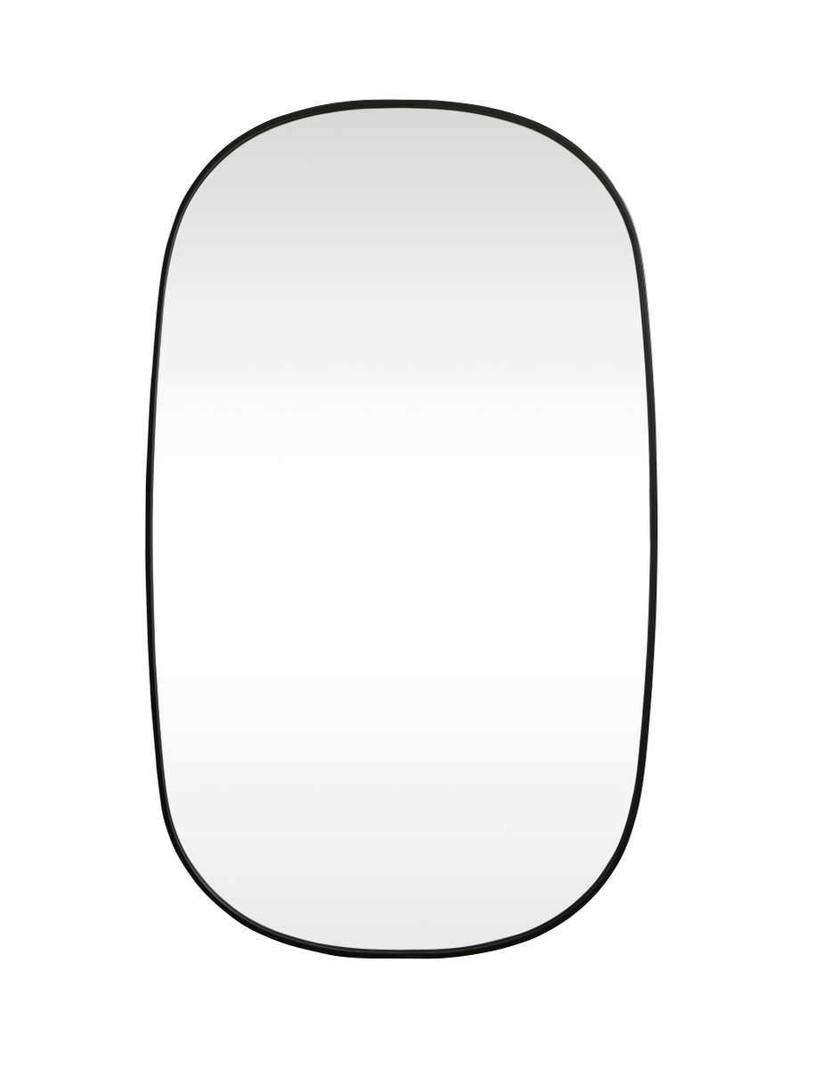 MR2B3660BLK 36 x 60 in. Metal Frame Oval Mirror, Black