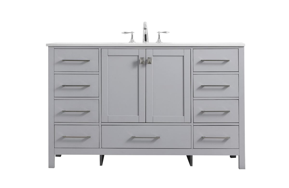 54 in. Single Bathroom Vanity, Grey