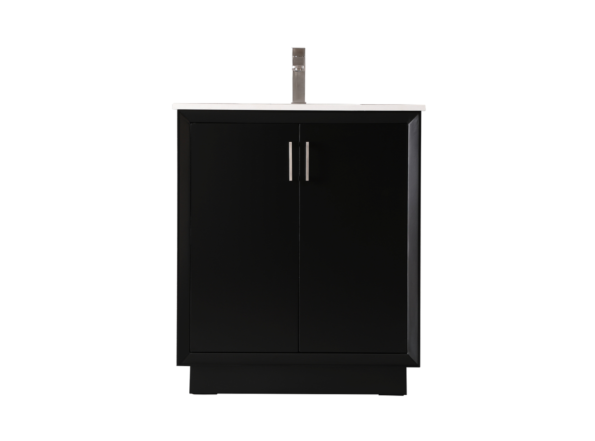 VF19630BK 30 in. Modern Single Bathroom Vanity, Black
