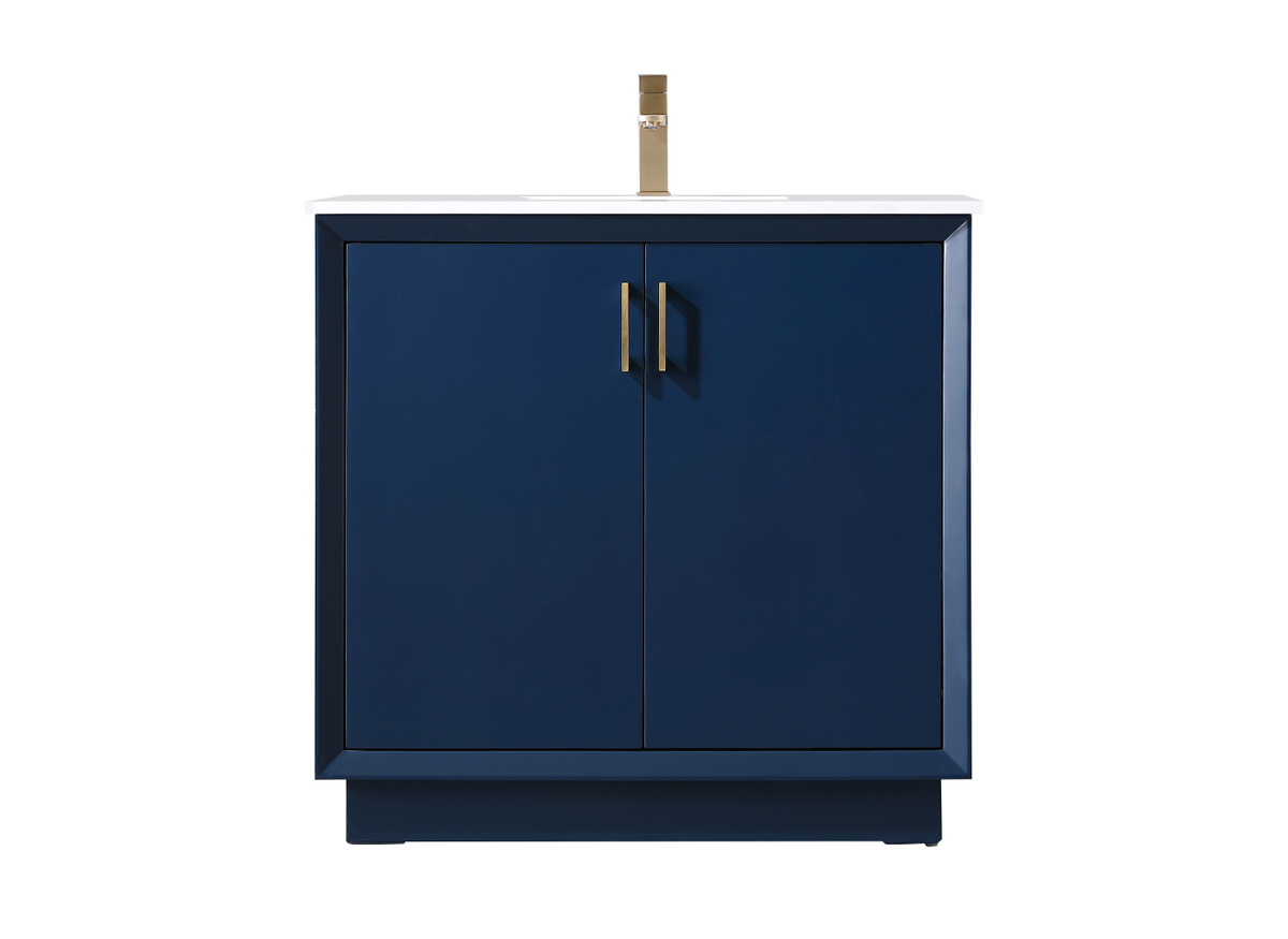 VF19636BL 36 in. Single Bathroom Vanity, Blue