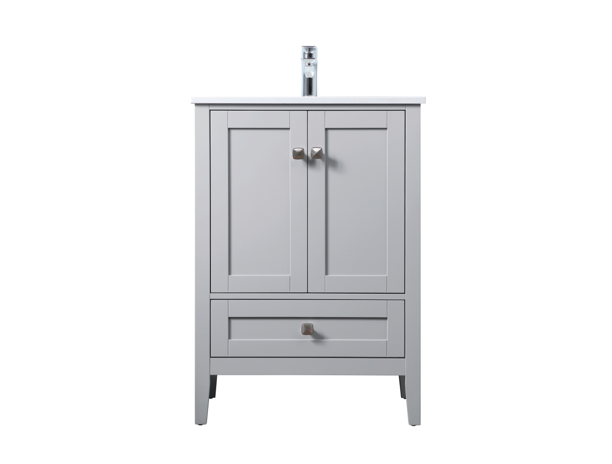 VF21124GR 24 in. Single Bathroom Vanity, Grey