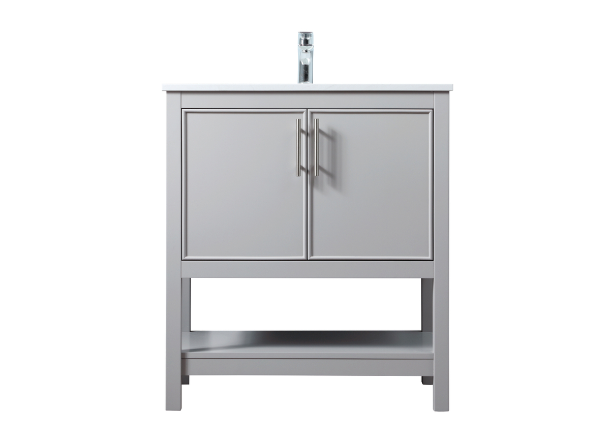 VF26630GR 30 in. SIngle Bathroom Vanity, Gray
