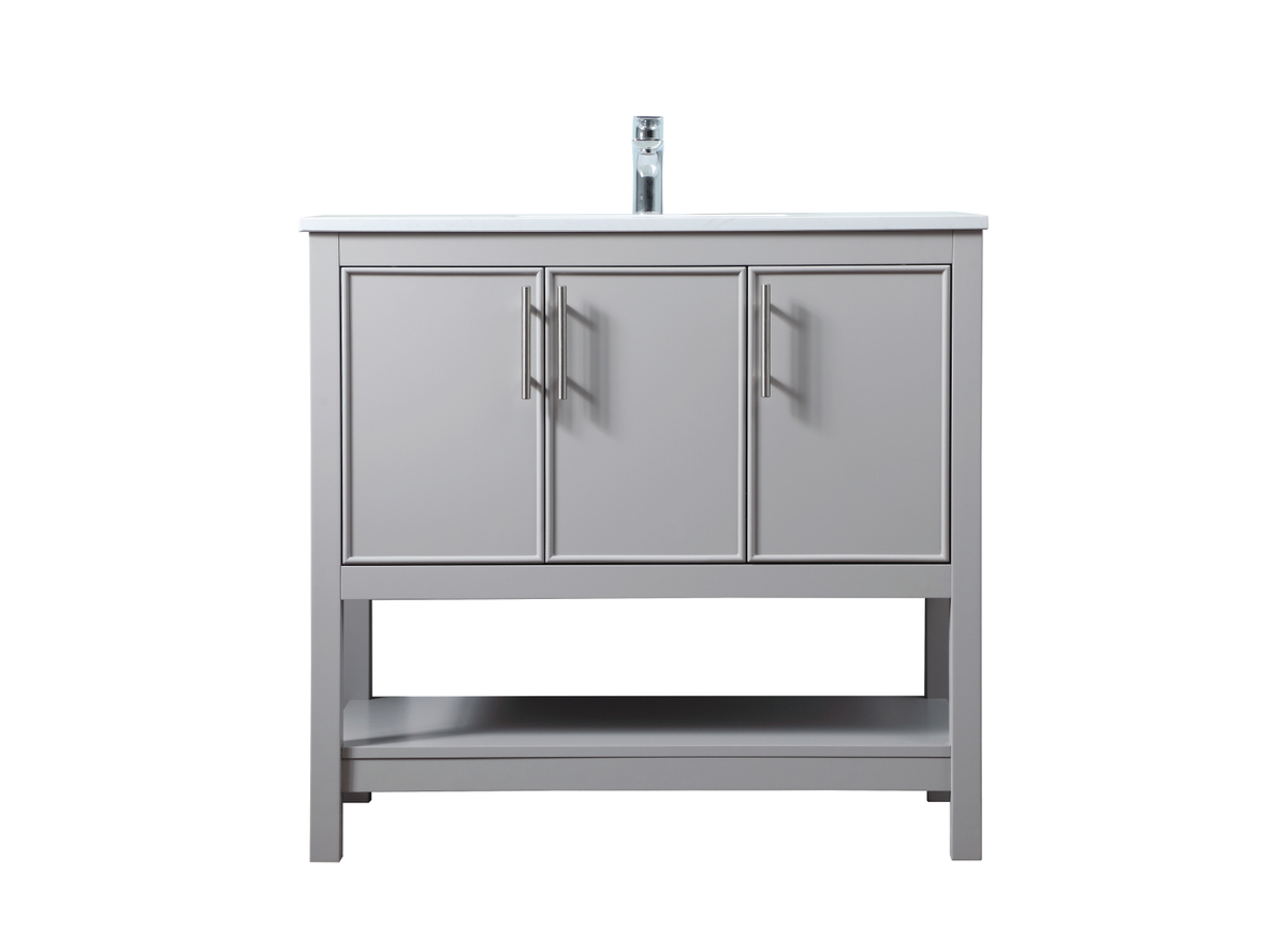 36 in. SIngle Bathroom Vanity, Grey
