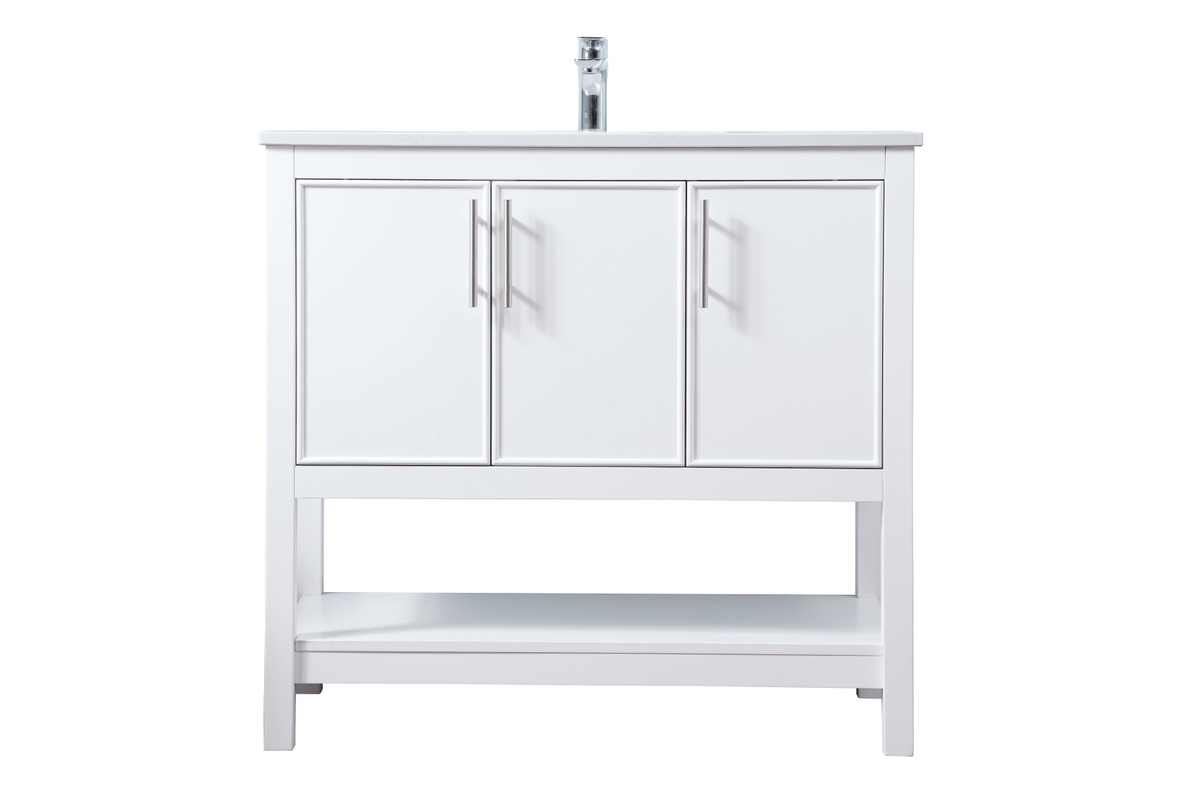 VF26636WH 36 in. SIngle Bathroom Vanity, White