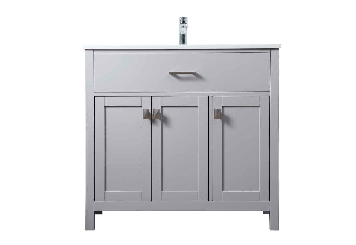 VF28836GR 36 in. Single Bathroom Vanity, Grey