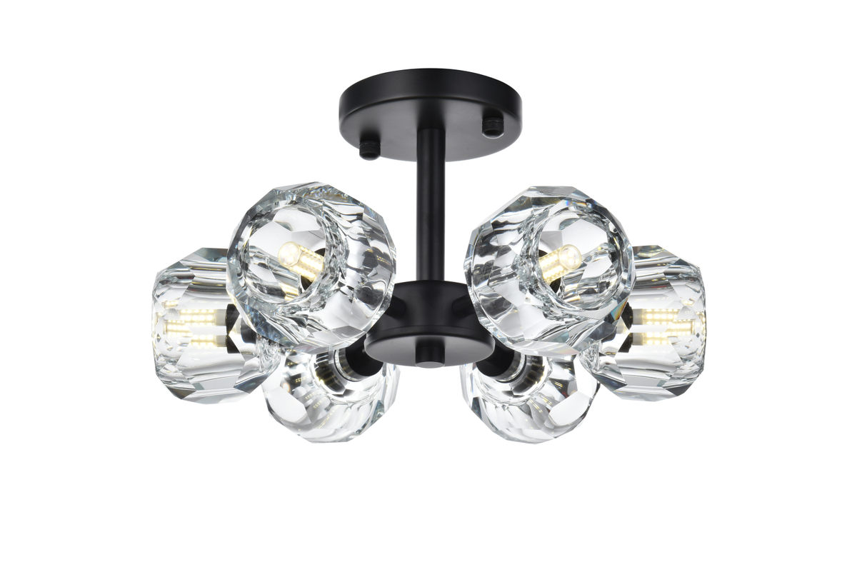 14 in. Eren Flush Mount, Black
