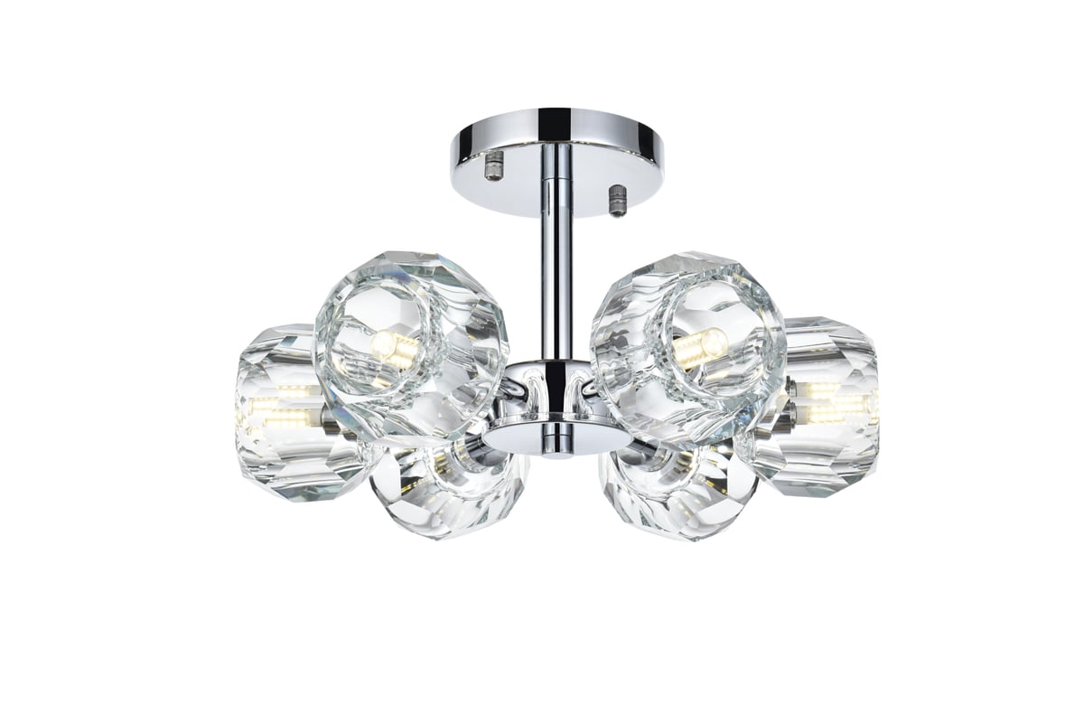 14 in. Eren Flush Mount, Chrome