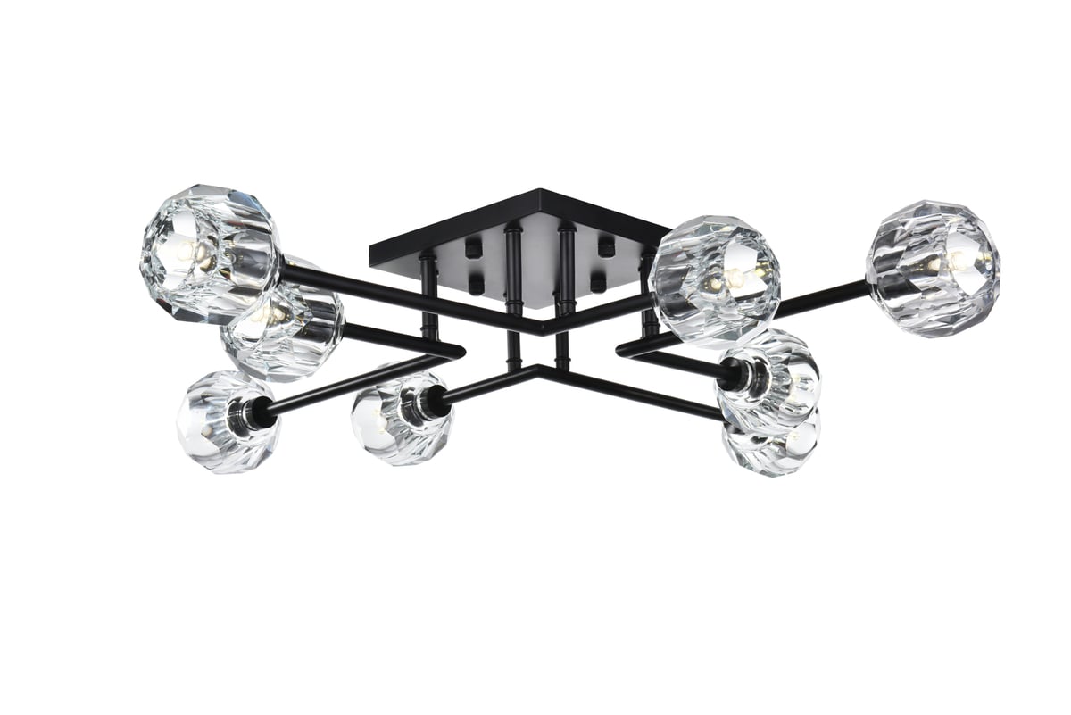 31 in. Eren Flush Mount, Black