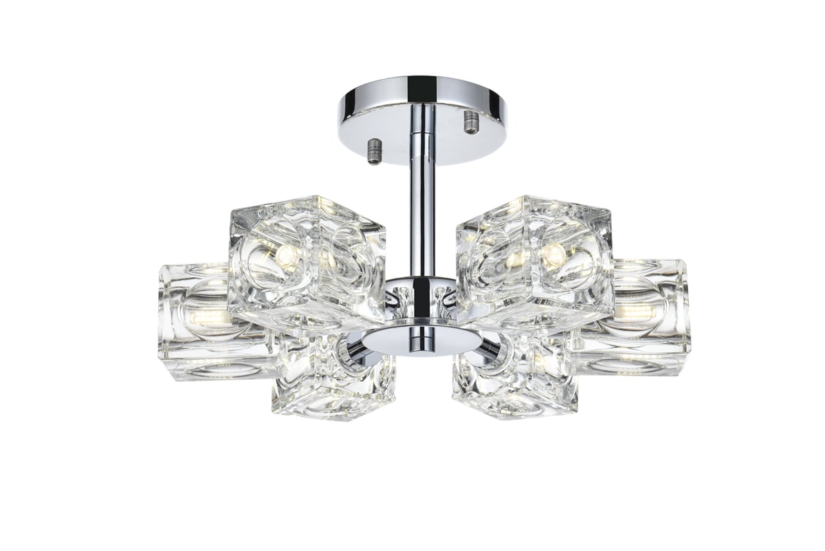 Picture of Living District LD920F14C 14 in. Lyra Flush Mount&#44; Chrome