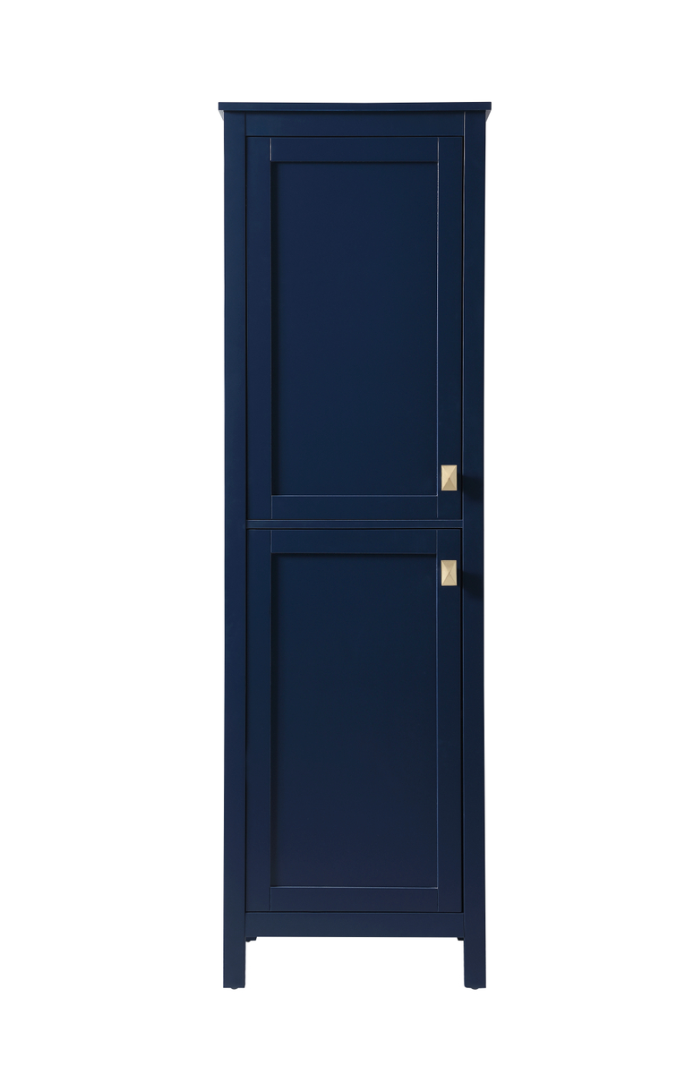 Freestanding Linen Storage Cabinet - Blue - 20 in. - Adjustable Shelves