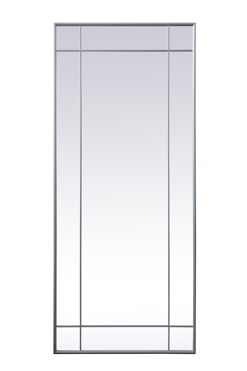 MR3FL3070SIL 30 x 70 in. French Panel Transitional Full Length Mirror, Silver