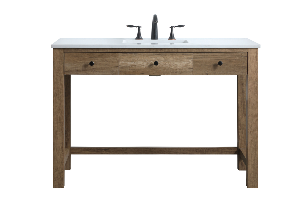 48 in. ADA Compliant Bathroom Vanity, Natural Oak