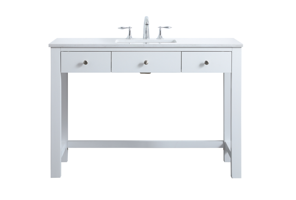 48 in. ADA Compliant Bathroom Vanity, White