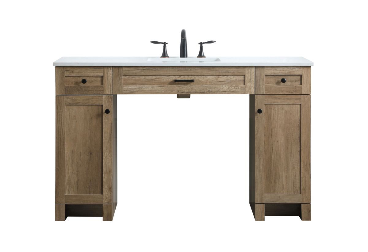 VF14954NT 54 in. ADA Compliant Bathroom Vanity, Natural Oak