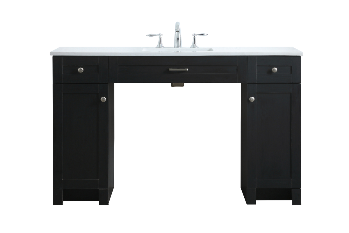 VF14954MBK 54 in. ADA Compliant Bathroom Vanity, Black