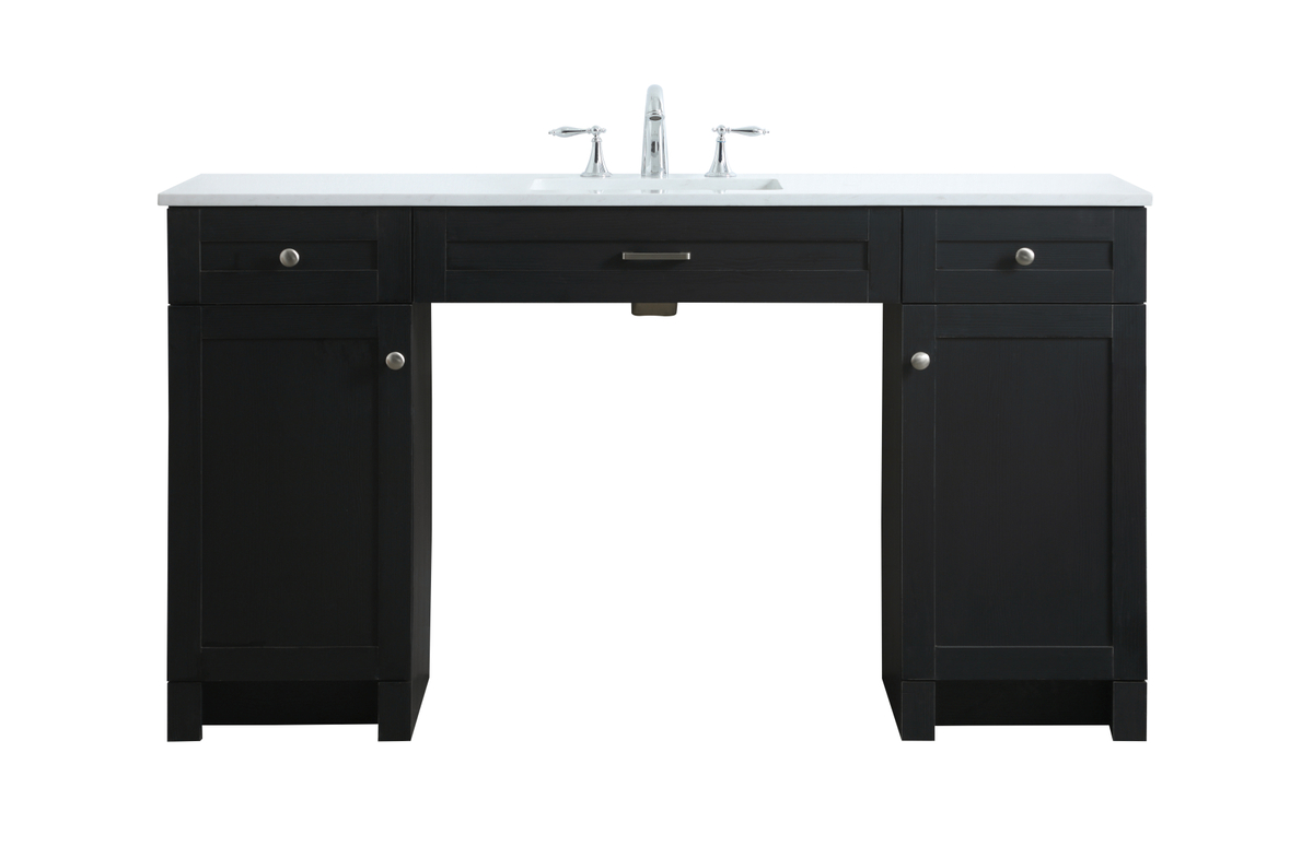 60 in. ADA Compliant Bathroom Vanity, Black