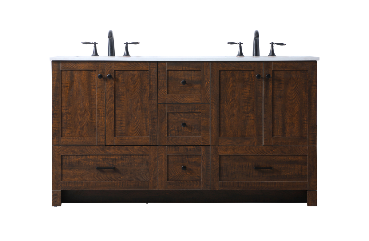 60 in. Double Bathroom Vanity, Expresso