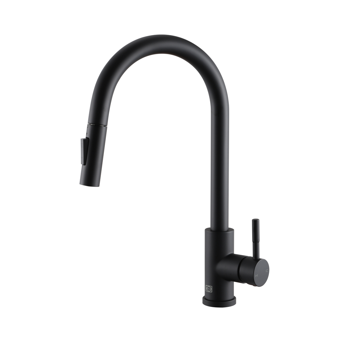 Luca Single Handle Pull Down Sprayer Kitchen Faucet with Touch Sensor, Matte Black -  Beku Bakeware, BE4303238