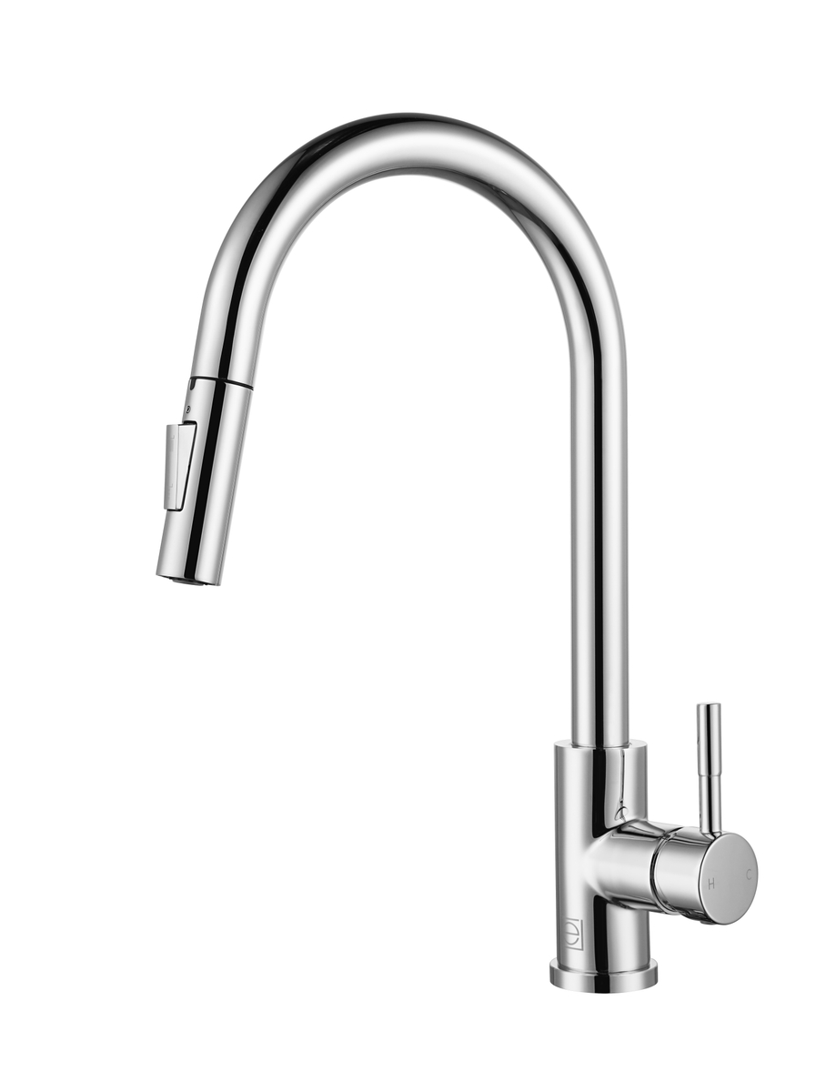 Luca Single Handle Pull Down Sprayer Kitchen Faucet with Touch Sensor, Chrome -  Beku Bakeware, BE4303239